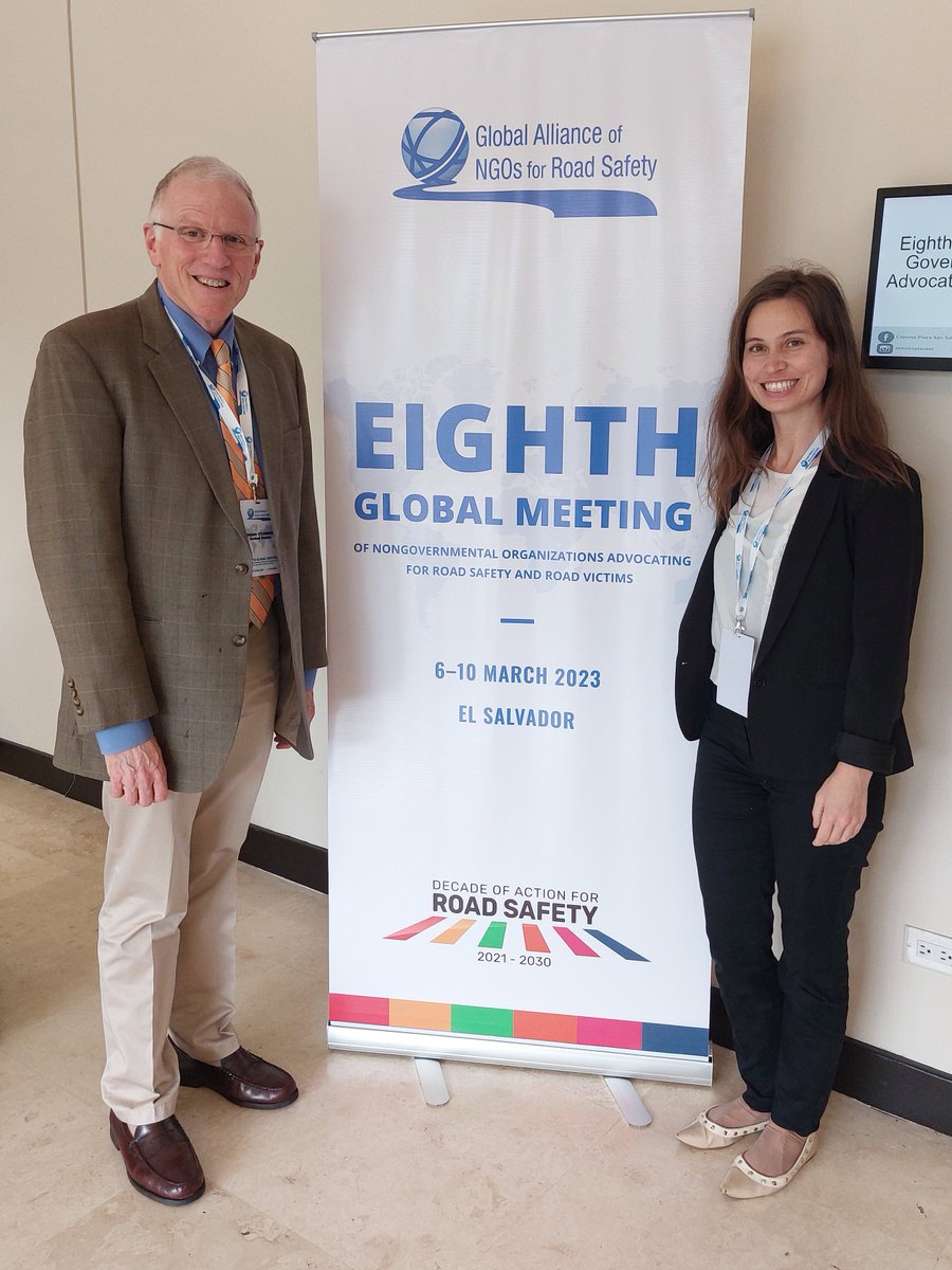 So happy to see again the amazing @oconnorshane in person at @RoadSafetyNGOs Global Meeting in El Salvador! A fantastic road safety champion and an inspiring friend of the @SR4Schools programme and thr @iRAPSavingLives team. #RethinkingMobility