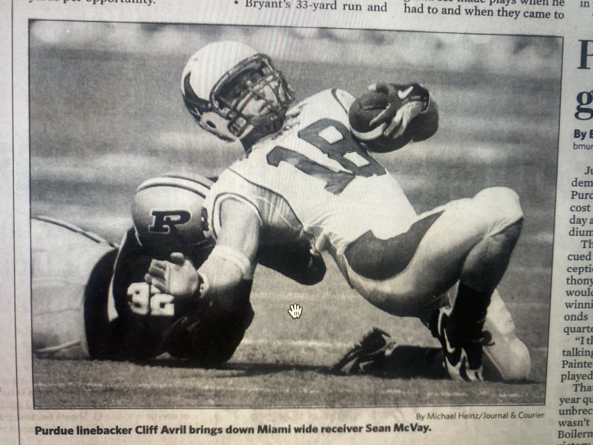 palmcory's tweet image. You just never know what you may run across in the @BoilerFootball archives. @CliffAvril @RamsNFL #SeanMcVay