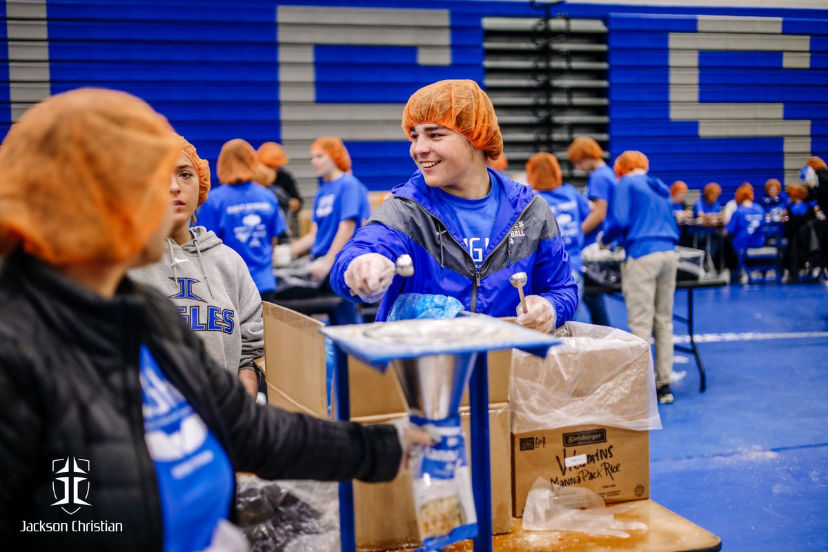Our FLIGHT Week continues with the second session of junior and senior students hand-packing nutritious MannaPack® meals, specifically designed to assist in reversing and preventing undernutrition, with nonprofit organization Feed My Starving Children.