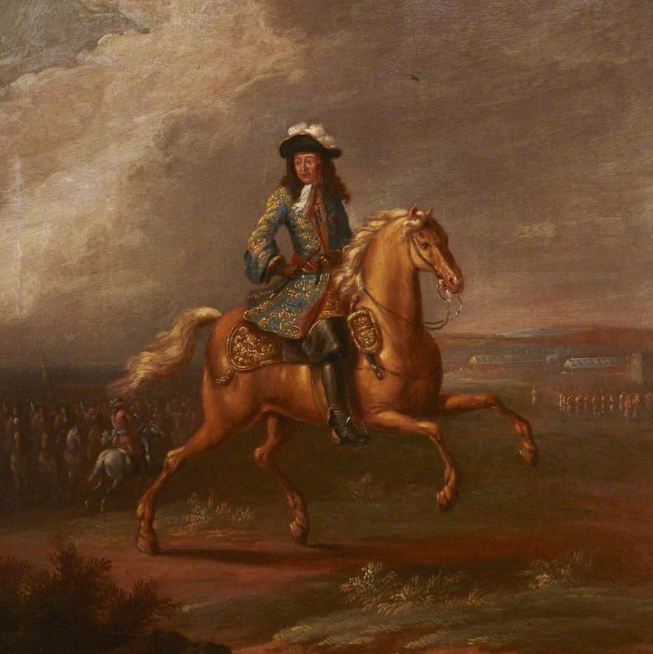 William  III died today in 1702 after his horse tripped over a mole hill. The  horse, Sorrell, pictured, had been confiscated from Sir John Fenwick who  had been executed in 1697 for plotting to assassinate William. (Courtesy of Portaferry Time Travel!)