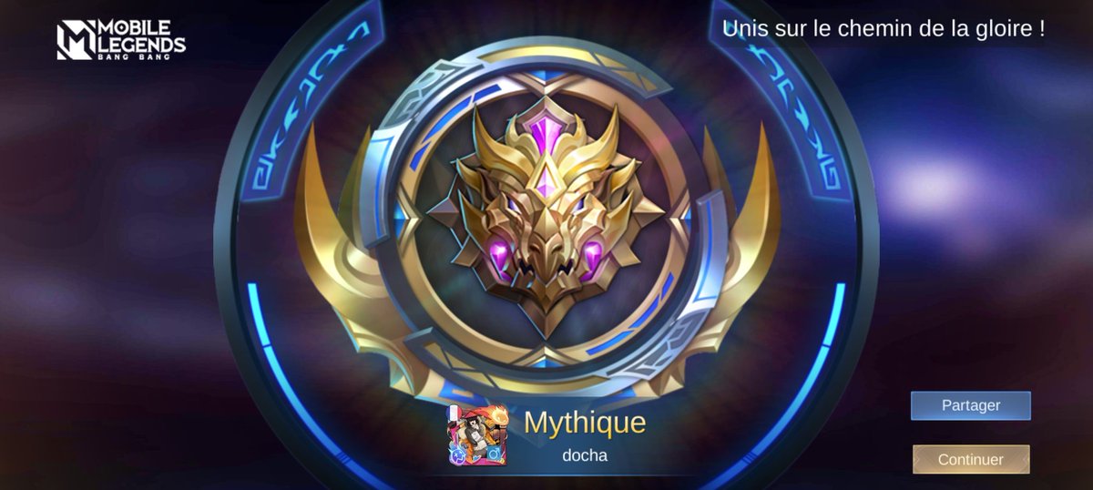 Docha31's tweet image. Enfin le dernier rang
#mobilelegendsbangbang 
#MobileLegends 
#mobilelegendfr