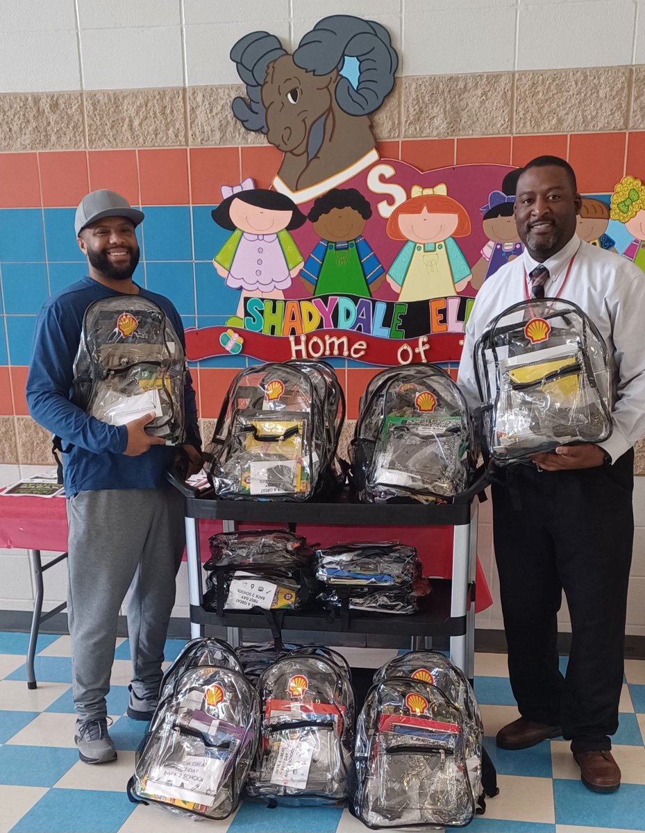Having school supplies of their own can improve grades, creativity, attitudes towards learning, behavior, and self-image. Thank you Mr. Zeigler and the 'Young People In Action' (YPIA) for the generous donations of clear backpacks and school supplies for our @ShadydaleRams!!!