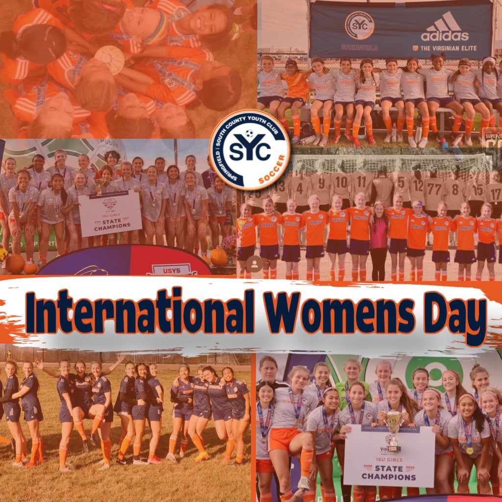 SYCSoccer's tweet photo. Happy #InternationalWomensDay 🧡💙 

#SYCGirlsRock #SYCSoccer 
#WeAreSpringfield 🧡💙 https://t.co/iFNbCesRSS