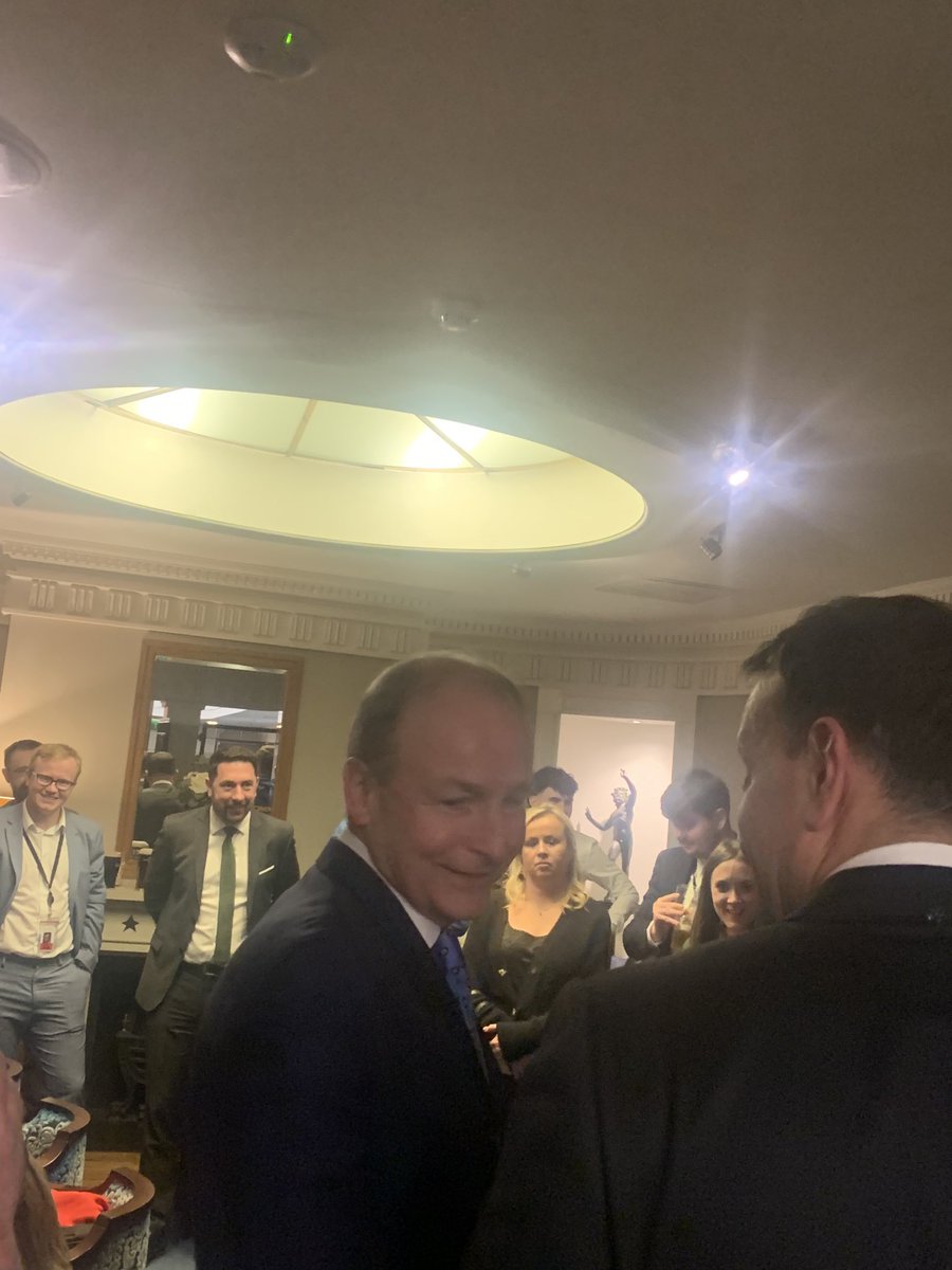 JohnEdwardLee's tweet photo. Disaster as @MichealMartinTD and @LeoVaradkar are double booked for @McConnellDaniel going away do #goodluckdanny https://t.co/dH22svFlUT