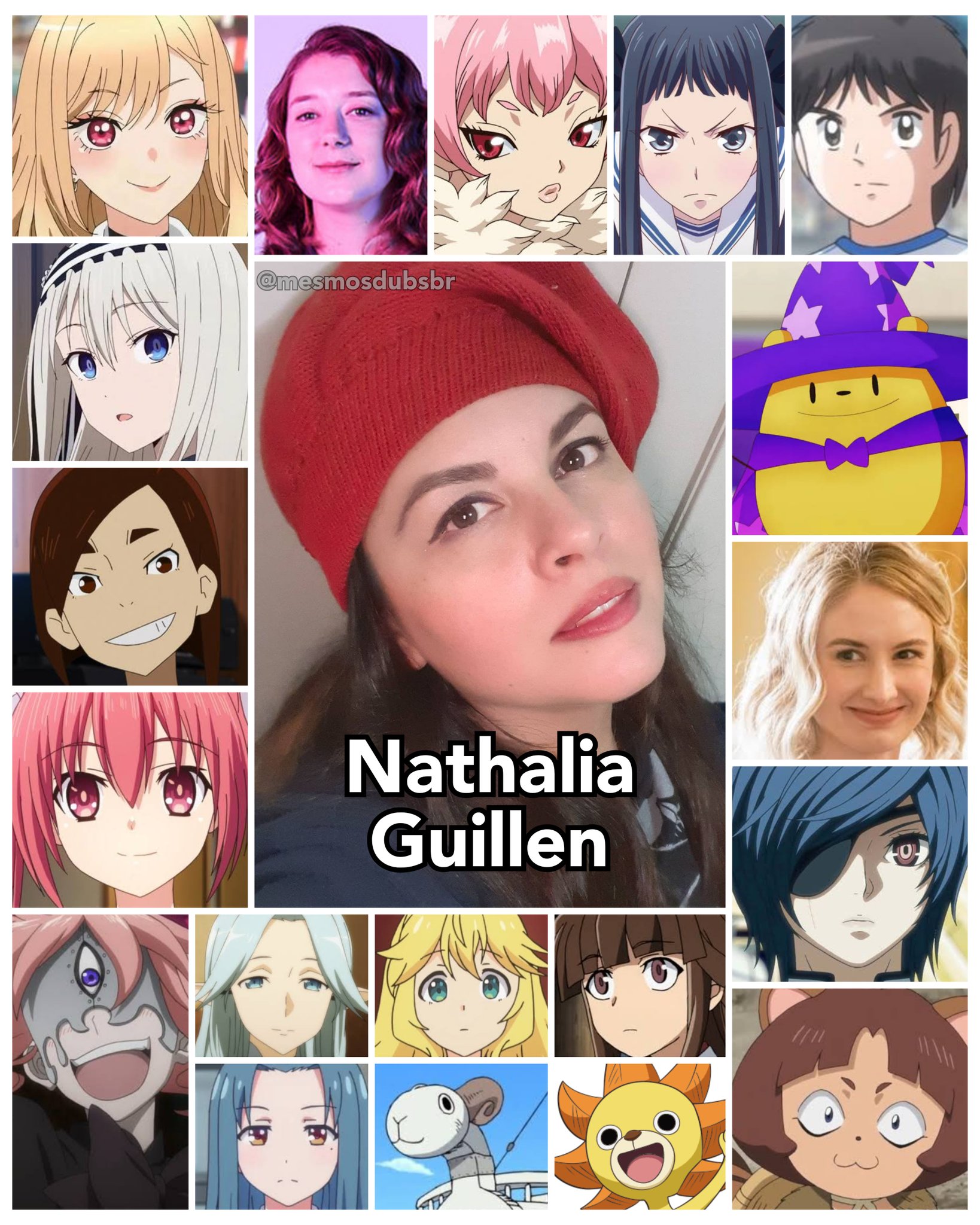 Personagens Com os Mesmos Dubladores! on X: Uma mulher talentosa que anda  se destacando com seus trabalhos em anime, Nathalia Guillen é uma ótima  dubladora! Nathalian é conhecida por dublar a Marin