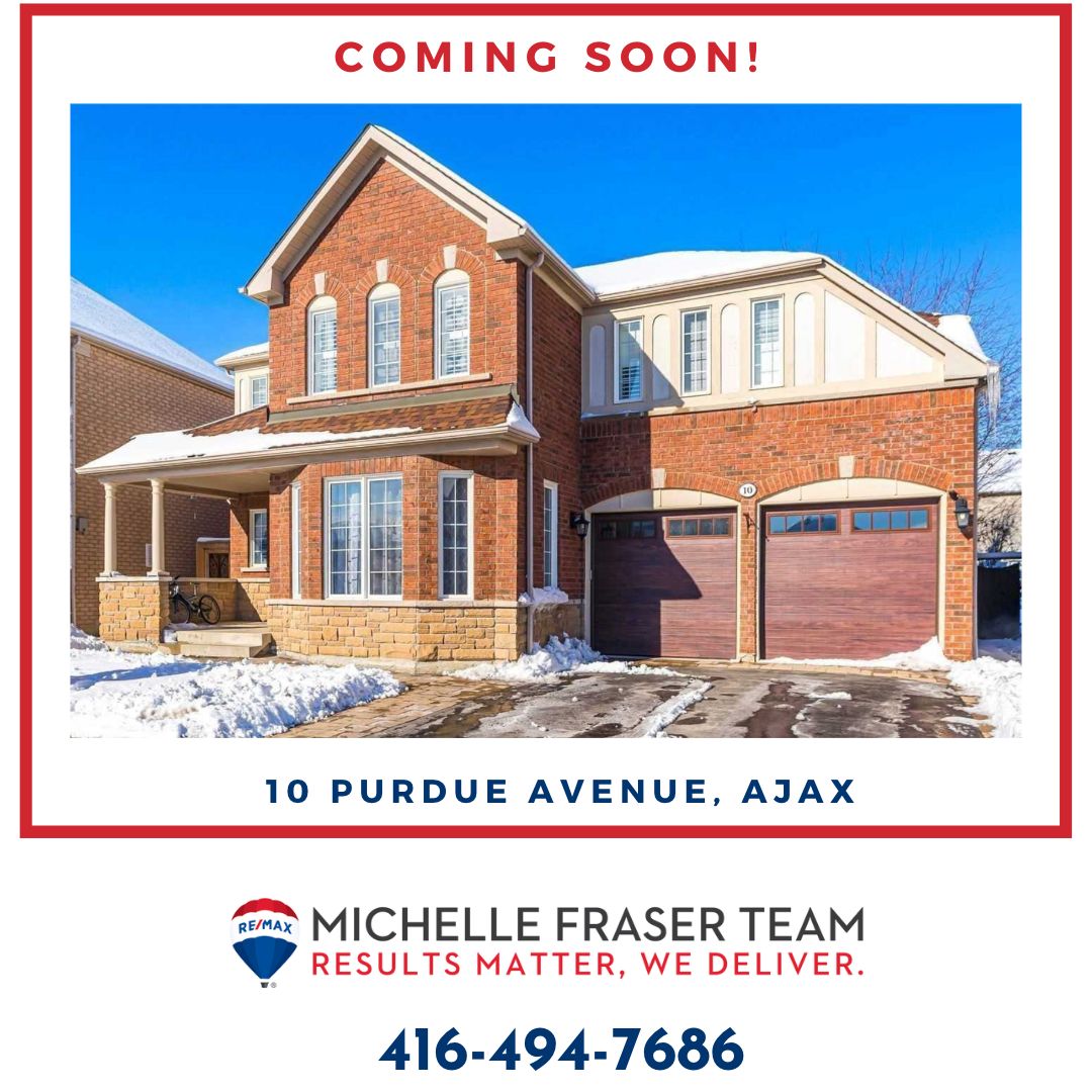 🏡 COMING SOON 🏡

📍10 Purdue Avenue, Ajax
🛏️ 5 bedrooms, 4 baths

📞 Contact us at The Michelle Fraser Team today at 416-494-7686

#ComingSoon #AjaxRealEstate #DreamHome #FamilyHome #Remax #MichelleFraserTeam