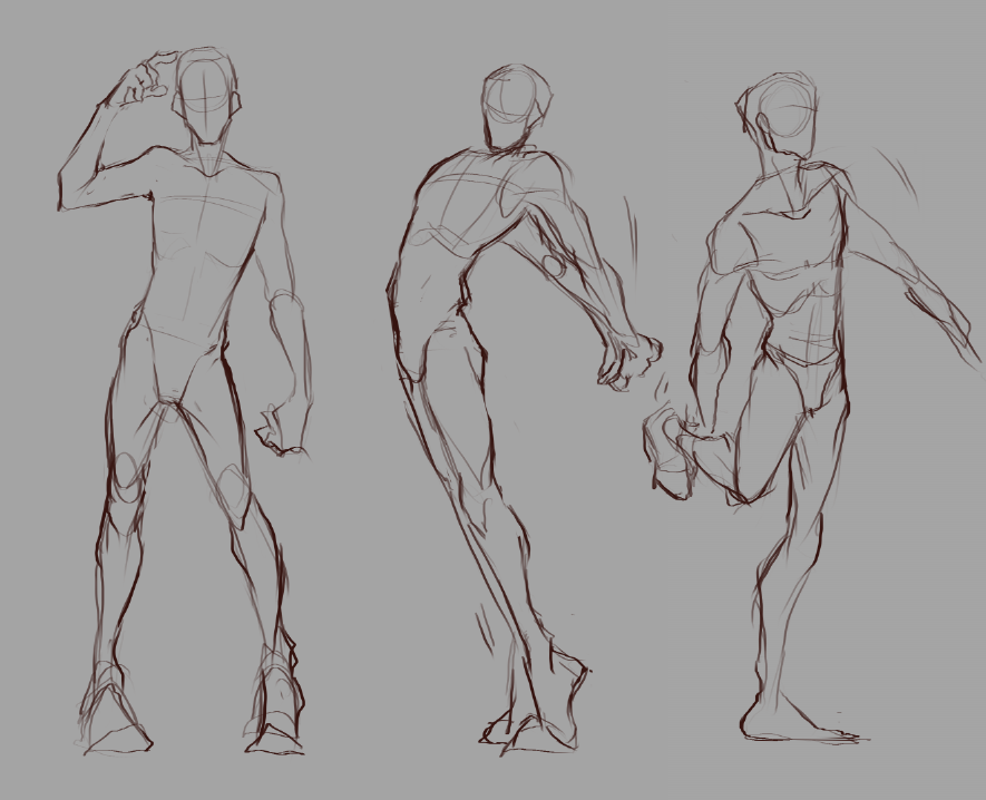 「some figure  sketches to get back into t」|ANDY!!! is trying his bestのイラスト