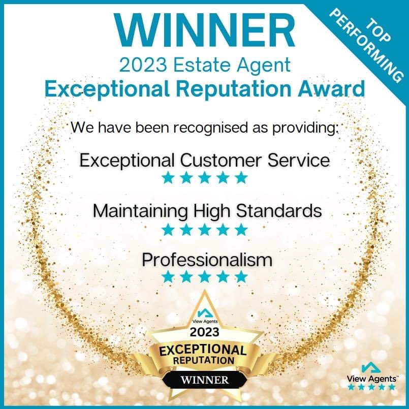 We are absolutely thrilled to announce that we have been awarded the 2023 Exceptional Reputation Award by @viewagents . The areas in which we were awarded 5 stars speak for themselves and we are delighted!
#estateagent #viewagentsawards #winner #professionalism