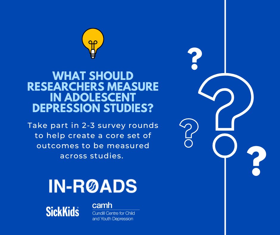 inroadscos's tweet photo. Round 3 of the IN-ROADS Delphi Survey has officially launched (participants, you will have received an email invitation)! Soon, we will be ready to host a consensus workshop to finalize a list of the most important outcomes to measure in adolescent depression treatment studies. https://t.co/9D7otC3Dbz