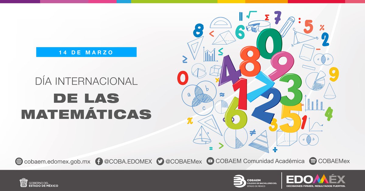 🧮 Cada año se propone un tema para el #DíaInternacionalDeLasMatemáticas, este año es 'Matemáticas para todo el mundo,'  a fin de descartar la idea de que las #matemáticas son solo para los genios o para el ámbito educativo.