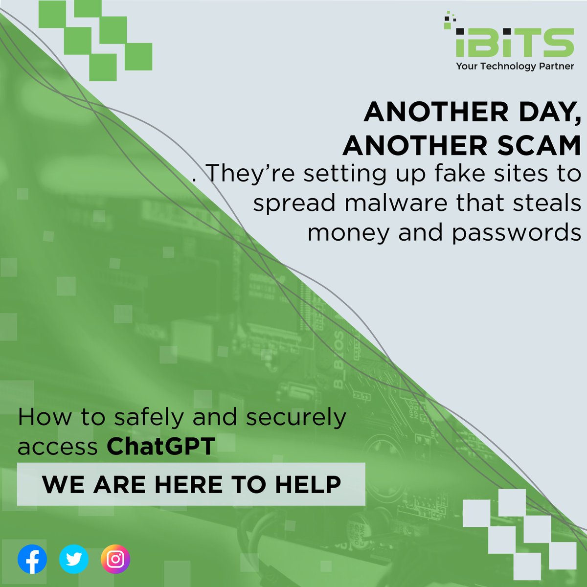 ibitscanada's tweet photo. Another day, another scam. Crooks are taking advantage of the massive hype around ChatGPT. They’re setting up fake sites to spread malware that steals money and passwords

#ChatGPT #CyberCrime #NewMalware

https://t.co/Hu8edjalQS https://t.co/BMQtsWSW37