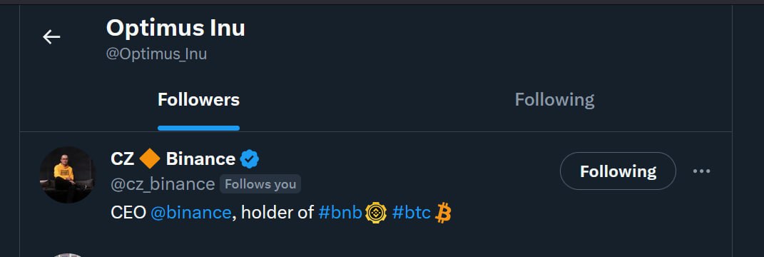JesseChidera1's tweet photo. @Thorshammergems @kushalienz Ohh that's what I keep saying @Optimus_Inu community is just amazing and we would definitely moon together it's slow and steady. by the way our cool bots NFT's is almost minted out go grab urs chads and today we got a follow from cz and got listed on cmc that's bullish
$opinu https://t.co/IFYyG6VY4p