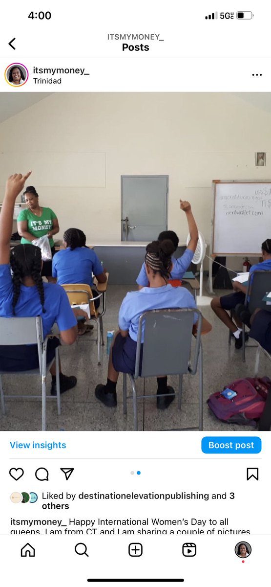 itsmymoney_'s tweet photo. Happy International Women’s Day to all queens. I am from CT and I am sharing a couple of pictures of me teaching personal finance at an all girl school in Trinidad - so I also celebrate me.
Swipe ➡️ to see pictures from two separate years.
#itsmymoney #trindad https://t.co/f3XR9adWAQ