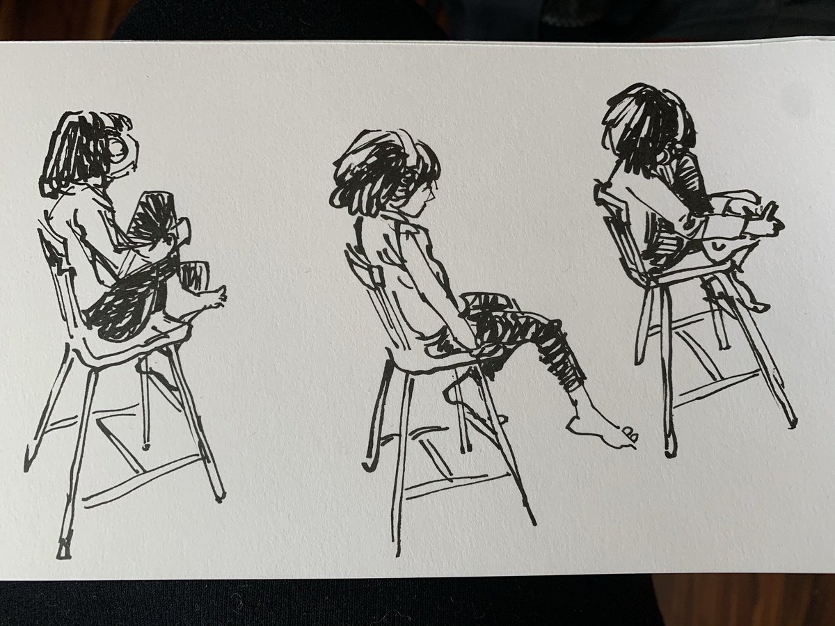 Two years ago, sketching Juni in remote kindergarten. 