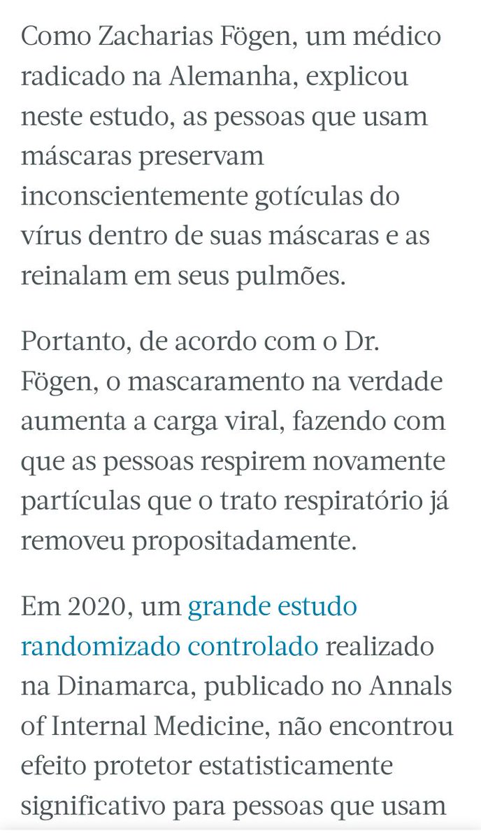 <a href="/DonaAna_Oficial/">Dona Ana🇧🇷</a> Se preferir, leia em português, fala de máscara, Ivermectina e vacina. Clique nos 3 pontos do canto superior direito e selecione a opção traduzir.

Dr Zacharias Fögen explica que a máscara preserva gotículas do vírus e a pessoa as reinala, aumentando a carga viral.