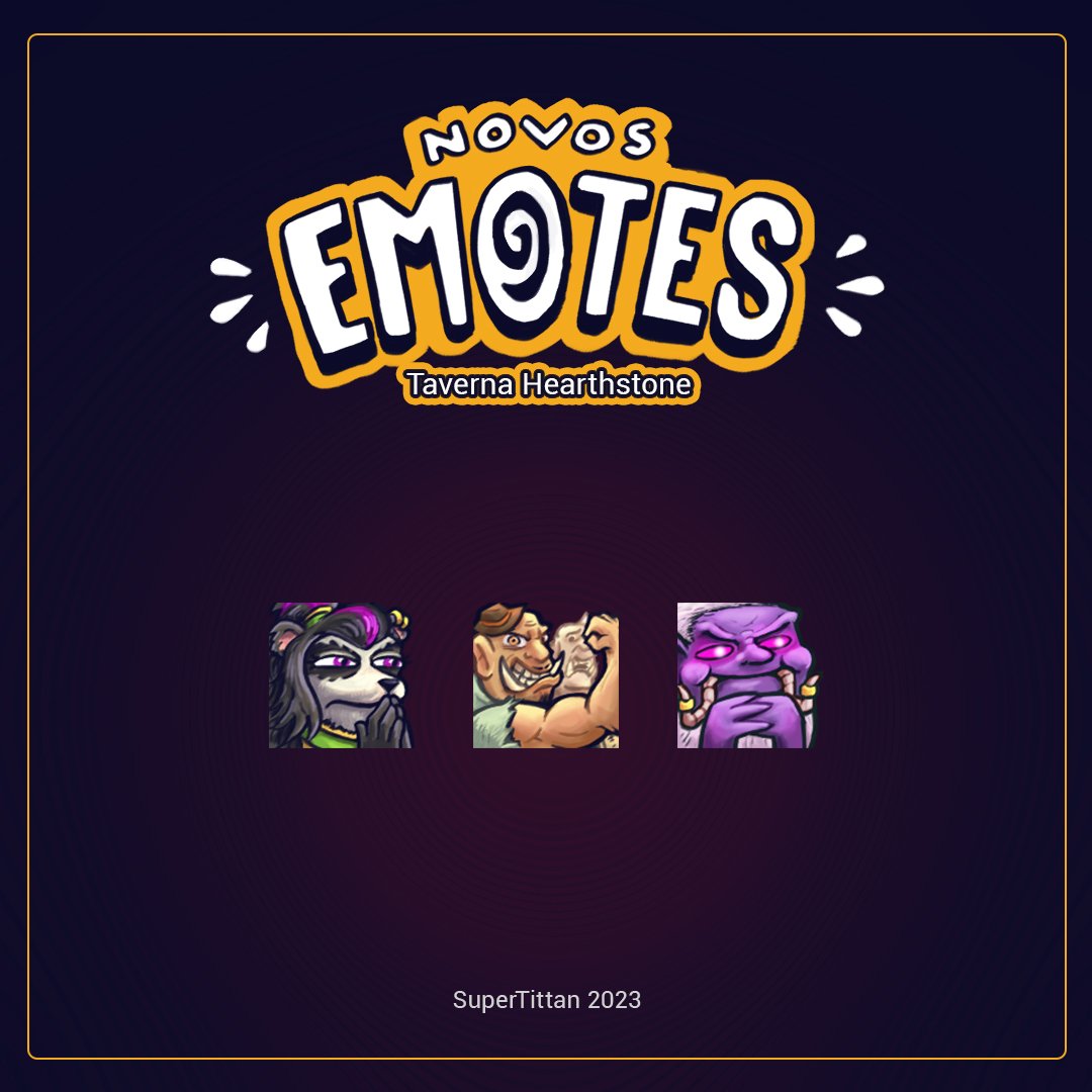 TiagoTittan's tweet photo. 🚨 ALERTA DE NOVOS EMOTES

Começou novo evento lá no servidor do #Discord @tavernahstone 

Quem aí se lembra da grande expansão das Gangues de Geringontzan? Bons tempos né...

Dá um pulinho lá no server, o evento vai ser massa, com times, falcatruas e mt ouro. #Hearthstone #Emote https://t.co/cZhNFloEke