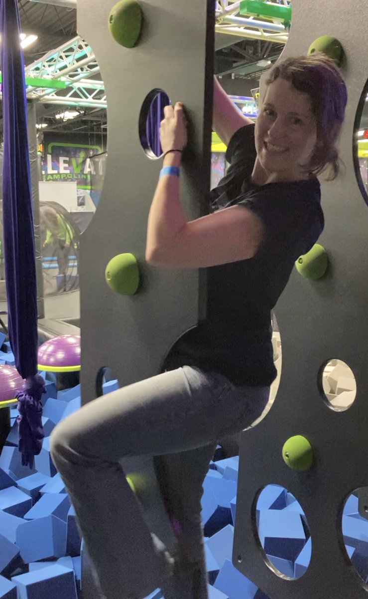 Not just for the kids 🤣 Had a blast at the trampoline park today. 
#strongmom #beast