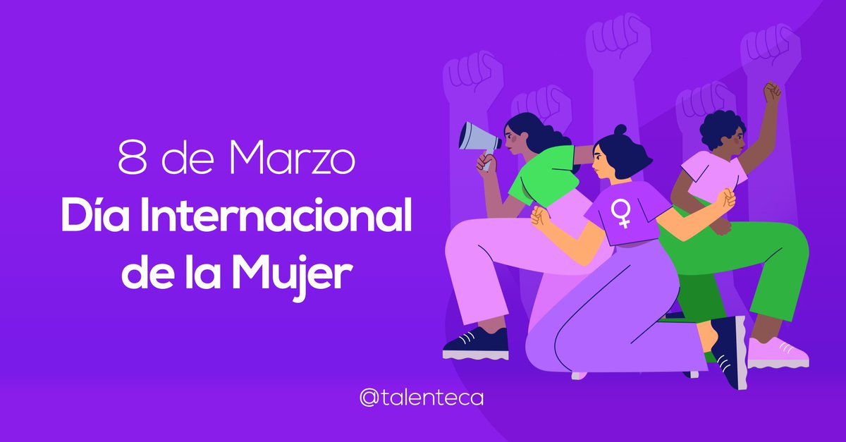 #talenteca: Este #DíaInternacionalDeLaMujer reconocemos a todas las mujeres que día con día luchan por, entre otros motivos, la igualdad laboral y salarial. 💜
Déjanos saber, ¿en tu trabajo existen las mismas oportunidades para todos?

#8m #8marzo #Dí…