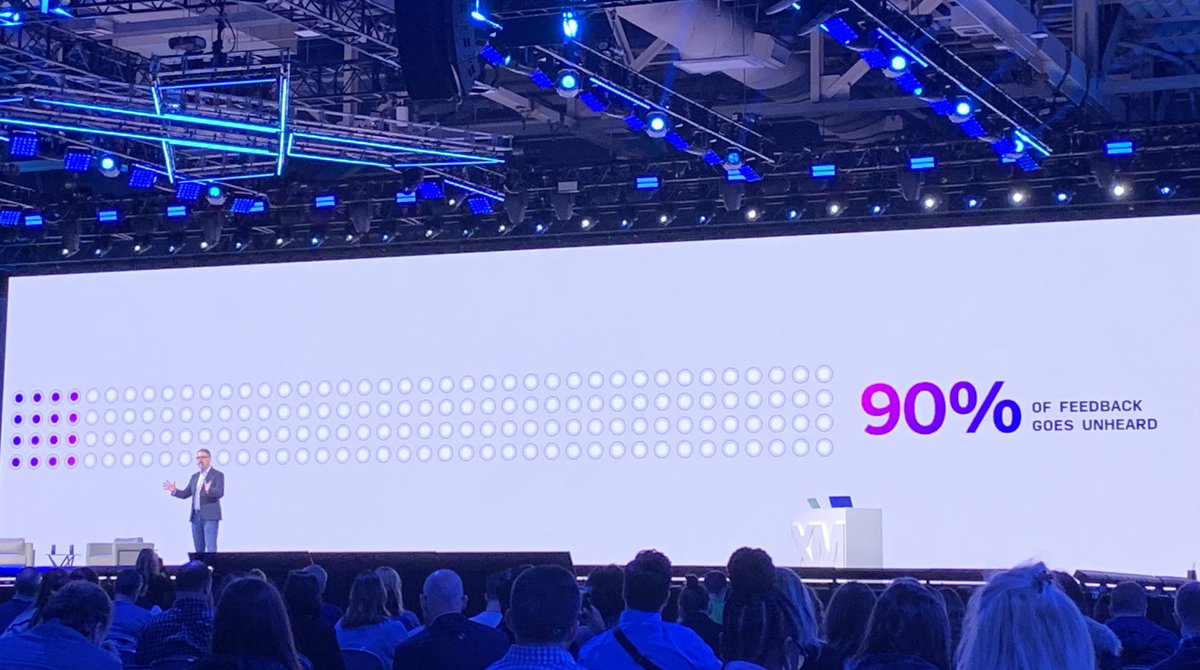 “90% of feedback goes unheard” why - more than ever - equipping the frontline with the right insights and tools to deliver exceptional CX is critical #X4Summit #XM