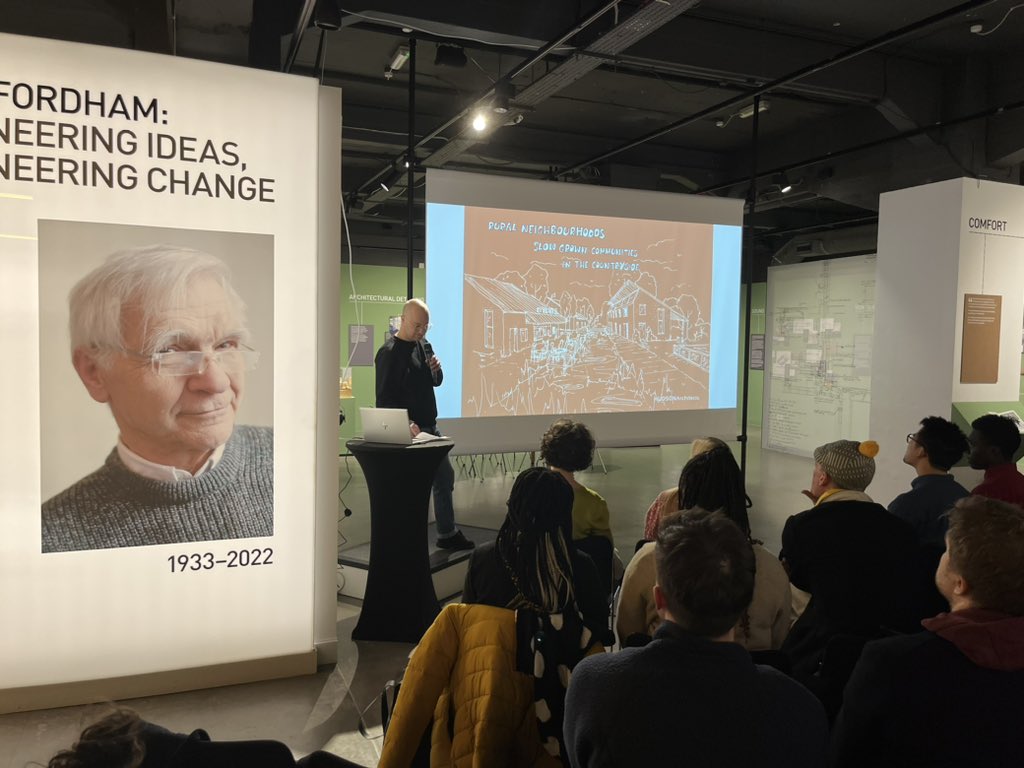 We had a great time tonight at the Building Centre, presenting as part of our Architect Pitch with Max Fordham; Net Zero Neighbourhoods. We explored issues around rural placemaking, connectivity, community self-build and circular economies. Congratulations to New Makers Bureau!
