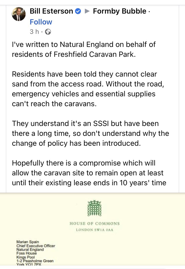 ✨Caravan Life✨ (@flossyd_caravan) on Twitter photo 🙌🏽Thanks so much to <a href="/Bill_Esterson/">Bill Esterson</a> for writing to <a href="/MarianSpain/">Marian Spain</a> at <a href="/NaturalEngland/">Natural England</a> in regard to our ongoing fight for #FreshfieldCaravanPark’s access to our 40yr old much loved Caravan site…. <a href="/UKLabour/">The Labour Party</a> <a href="/FormbyBubble/">Formby Bubble</a> ❤️ 🙌🏽Thanks so much to <a href="/Bill_Esterson/">Bill Esterson</a> for writing to <a href="/MarianSpain/">Marian Spain</a> at <a href="/NaturalEngland/">Natural England</a> in regard to our ongoing fight for #FreshfieldCaravanPark’s access to our 40yr old much loved Caravan site…. <a href="/UKLabour/">The Labour Party</a> <a href="/FormbyBubble/">Formby Bubble</a> ❤️