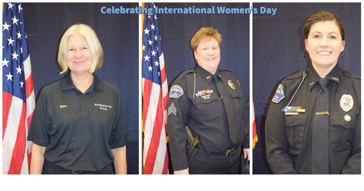 The Montpelier Police Department family is proud to celebrate our Sgt. Hern, Ptl. MIlls, and Rptl. Wyse,  this International Women's Day! These ladies serve your community with such pride and conviction. We are so very proud! 
#mpd #community #InternationalWomensDay #IWD2023