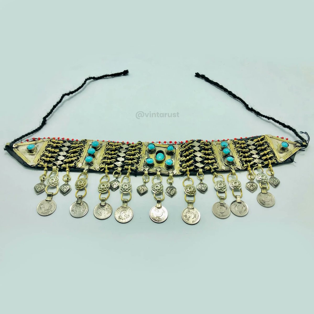 Afghan Vintage Dangling Coins Choker Necklace Inliad With Turquoise Stones, Boho Kuchi Choker, Vintage Coins Jewelry, Tribal Necklace

Order Now:
buff.ly/3msObpW 

#choker #chokernecklace #summernecklace #colorfuljewelry #necklaceoftheday #turquoisejewelry