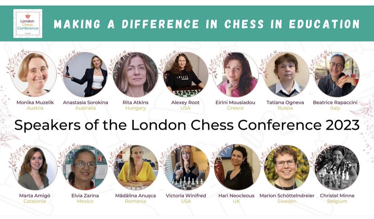 writer4kids's tweet photo. So honored to participate in this year’s #FIDE London Chess Conference as a speaker! #womeninchess #londonchessconf #education  #chess #STEM #chessplus #internationalwomensday https://t.co/spQlvUxRyo