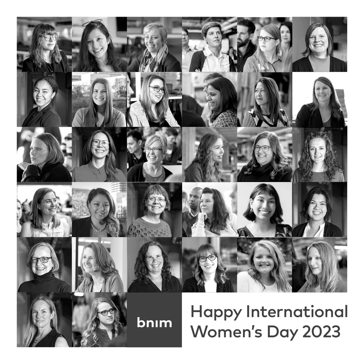 On #InternationalWomensDay we recognize the talented, passionate, &amp; strong women at BNIM! We appreciate all women in the industry &amp; the work they do to create a more equitable profession &amp;inspire the next generation of change makers.

#bnim #humansofbnim #IWD2023  #embraceequity