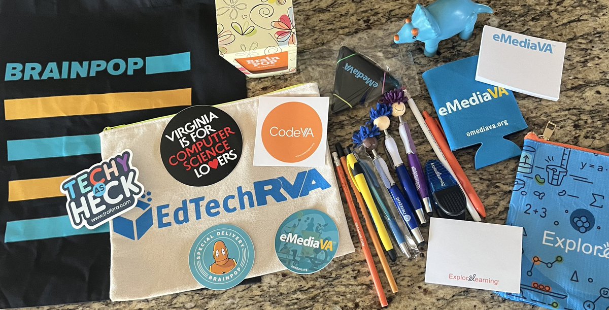 laura_prymak's tweet image. Loving the swag from all of the amazing vendors! #EDTechRVA2023 Great day of PD and networking!