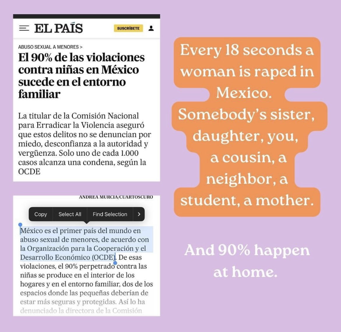 sainzftbooks's tweet photo. WHY MEXICO DOESN’T CELEBRATE WOMEN’S DAY 👇🏻

Existimos porque resistimos 💜 #8M https://t.co/cK7rICGKrd