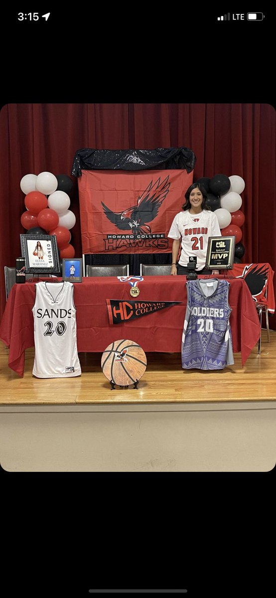 Very grateful to announce that I will be continuing my basketball career with Howard College! I couldn’t possible be more blessed to have so much support  throughout my 4 years with Sands. I am glad to officially be called a Hawk!❤️🖤 #LetsGoHawks