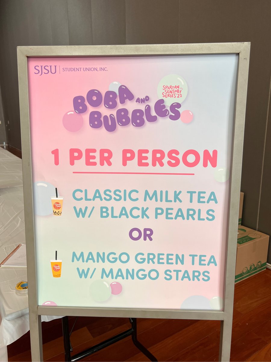 breaktimetea's tweet photo. Boba 🧋 &amp; Bubbles 🫧 @ SJSU https://t.co/Zi53LdaIFF