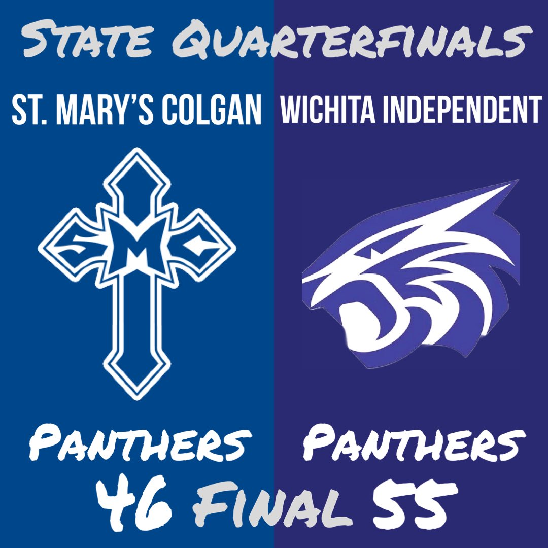After allowing St. Mary's Colgan to tie the game with just two minutes left, Wichita Independent hit two late three-pointers, building a six point lead and eventually helping them secure an opening round 2A state tournament victory over St. Mary's Colgan, 55-46.