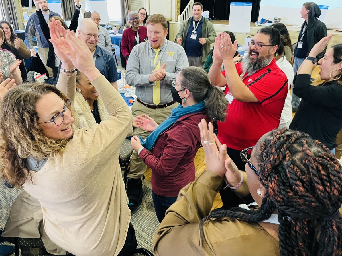 STEMPushNetwork's tweet photo. Rochambeau always gets the energy flowing for ideation! @NSF @NSFINCLUDESHub @LrningInstigatr #stempush23 #STEM #STEMEducation https://t.co/9enKKD3eji