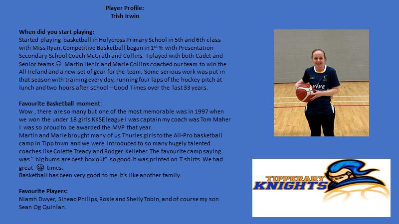 Basketball Ireland Intermediate League Semi Final
Tipperary Knights preview.
#WomenInSportIRE 
#WISWEEK2023 
#basketballireand