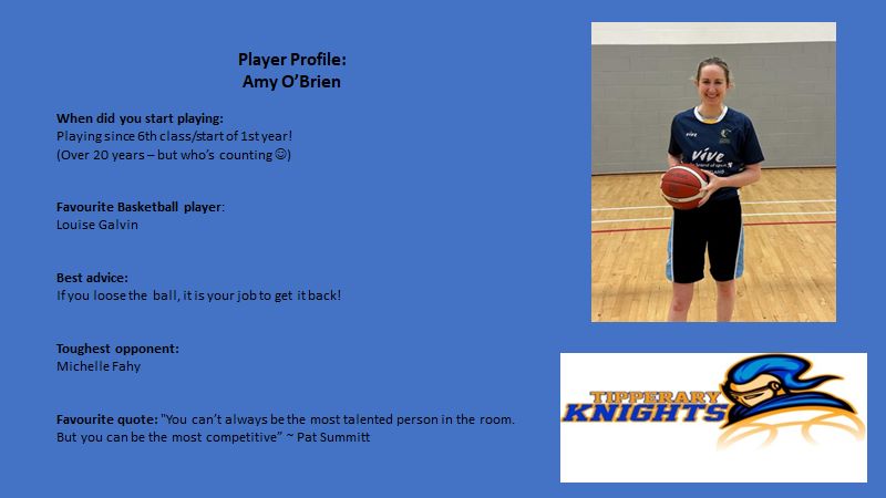 Basketball Ireland Intermediate League Semi Final
Tipperary Knights preview.
#WomenInSportIRE 
#WISWEEK2023 
#basketballireand