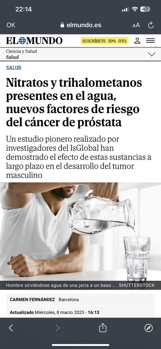 Hola <a href="/elmundoes/">EL MUNDO</a>  .

Como sigáis a este ritmo, fomentando titulares alarmistas con los que da miedo hasta beber agua y cagar, vamos a tener que usar vuestro periódico para el W.C …mientras lo celebramos con una cerveza…