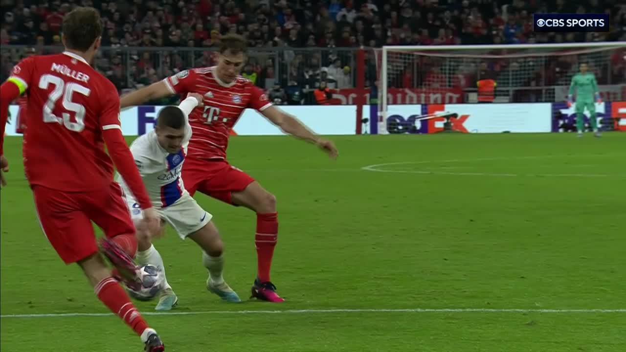 Eric Maxim Choupo-Moting haunts his old club!

Marco Verratti runs into pressure and Bayern Munich punishes PSG. 💥”