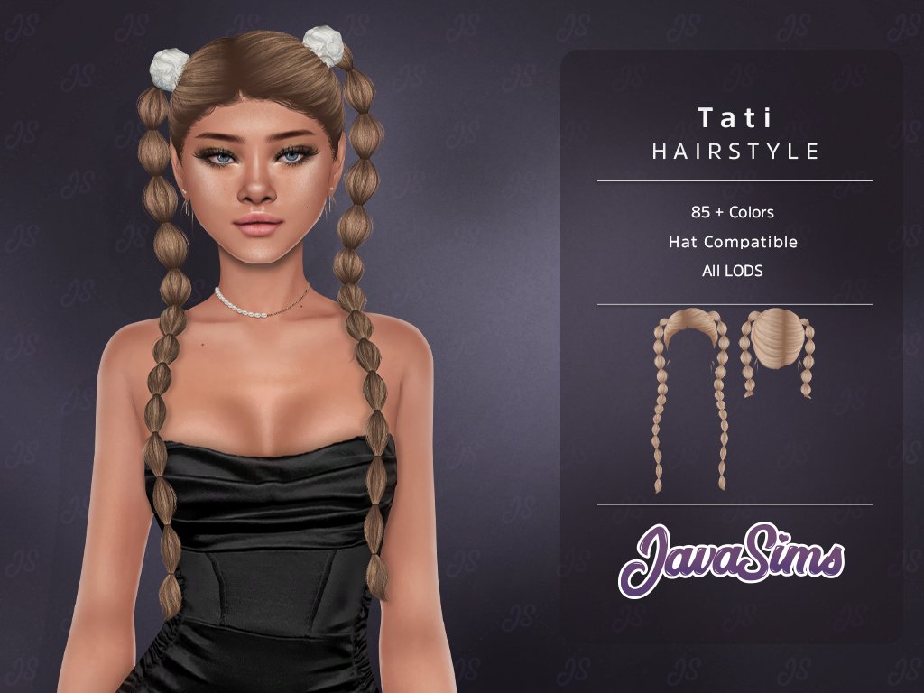 Tati (Hairstyle) available over at <a href="/TheSimsResource/">The Sims Resource</a> ! Vips can go grab it now! Need a subscription? 
Use code SHOP_JavaSims12 for $6 off your
The Sims Resource annual subscription! ♥ Link in bio! 
#ts4 #ts4cc #TheSims4 #TheSims #TheSims4GrowingTogether #thesimsresource