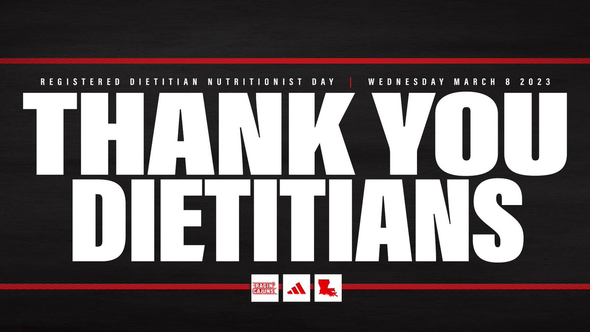 RaginCajuns's tweet photo. A special thank you our dietitians and sport nutrition staff for always taking care of our student-athletes!

#RDNday https://t.co/jqCFLbSRy1