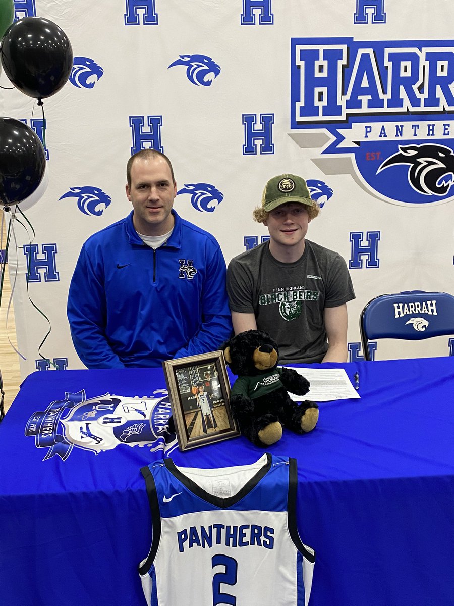 Our very own Gage Crago signed his letter to continue his education and basketball career at Penn Highlands Community College in Pennsylvania today! We are very happy for him and so proud of him! He is a great young man who deserves every bit of it! 
Panther Up
