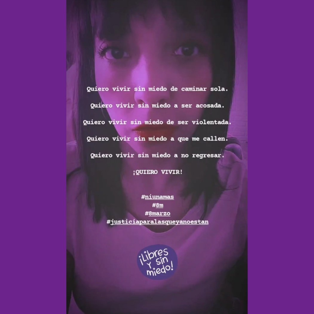 ¡justicia para las que ya no están!
¡Justicia para las que fueron calladas!
¡Justicia para que podamos vivir!
#NiUnaMenos #8M #8marzo2023 #NiUnaMas #feminicidios #sinmiedo #JusticiaParaTodas