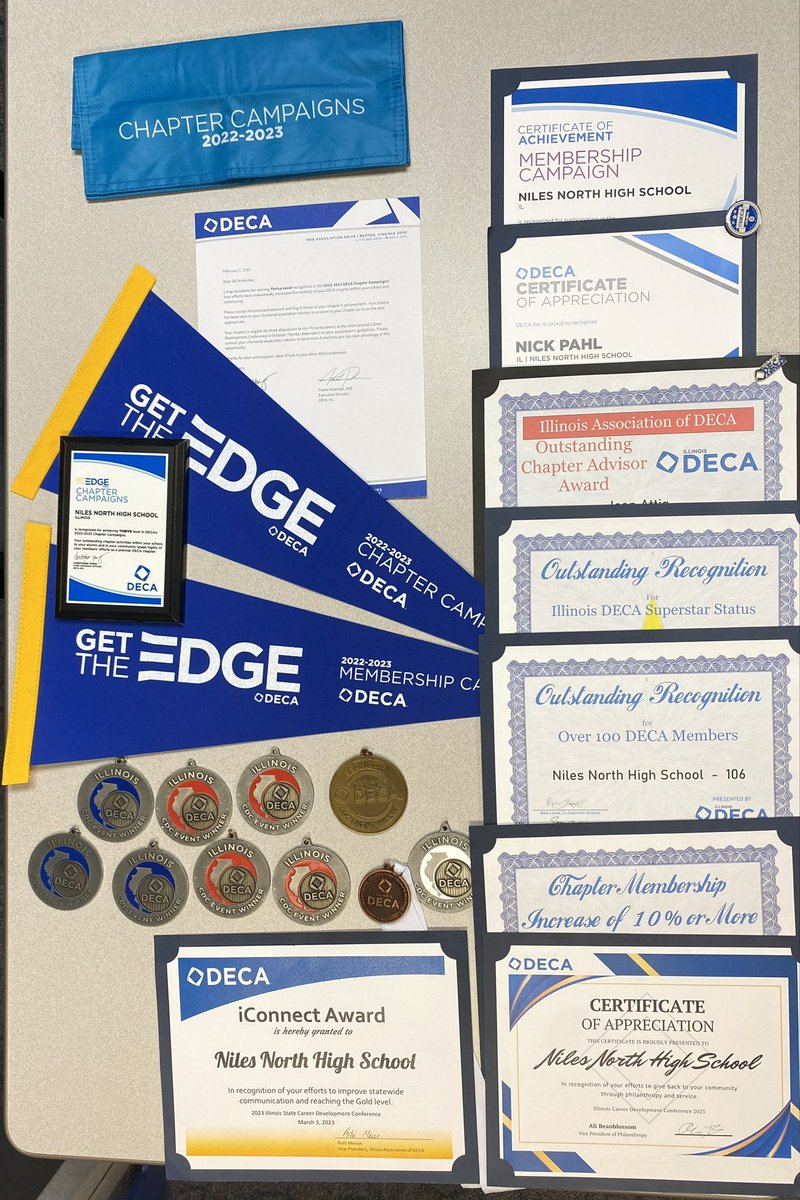 DECANilesNorth's tweet photo. Our Chapter Awards! Niles North Deca has achieved so much and we are so proud! https://t.co/suA05w5ORG