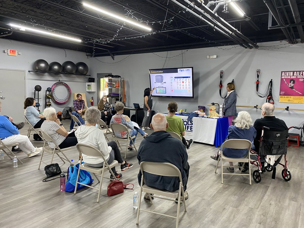 GaToolsForLife's tweet photo. Our team had the pleasure of presenting to the LDBF Boxing for Parkinson’s Center for Movement Challenges yesterday! Those who attended learned about the Tools for Life program and how our team can support those with #Parkinsons and other movement challenges. 
 #ATAwareness https://t.co/NzZFmUgicZ