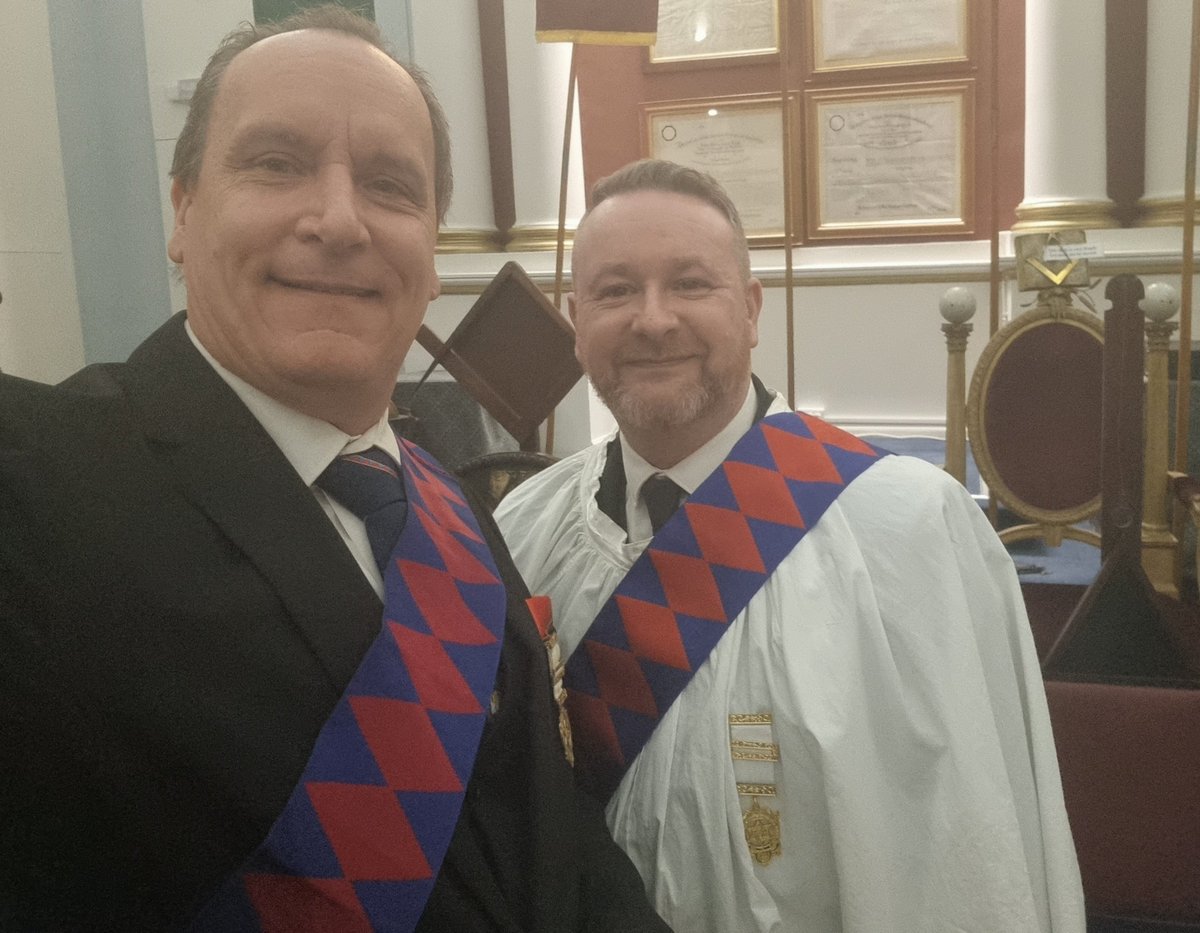 Michael86611903's tweet image. Fantastic to attend an Exaltation where you know the candidate.  Welcome Comp. Barrie to our Chapter of Sincerity 261.  Great candidate and ceremony @PGCSomerset  @TheAdairClub