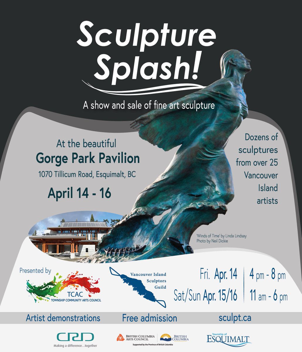Happy International Women’s Day!

Here is our new Sculpture Splash poster featuring the ‘Winds of Time’ sculpture by Linda Lindsay. 

See more of her magnificent art and other women’s artwork at the Sculpture Splash show in April.
#yyjarts