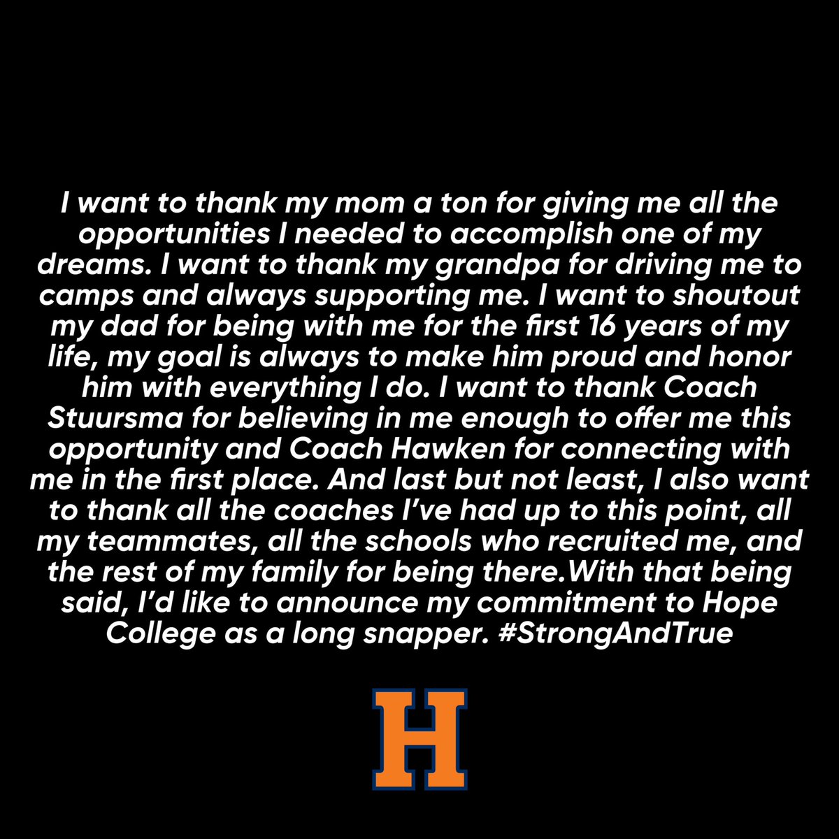 COMMITTED!! ⚓️ #4POPS @PStuursm @CoachHawken @EL_Trojans_FB @coachripshwtime @HendersonHill @MIexposure @KornblueSnappin @HopeCollegeFB @CoachStuddd