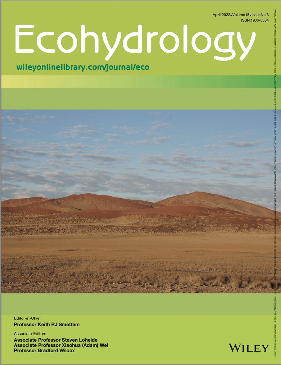 Nice work by <a href="/NaQiao2/">Na Qiao</a> about recent vegetation changes in the Namib sand sea and it is on the journal cover!

Satellite observed vegetation dynamics and drivers in the Namib sand sea over the recent 20 years onlinelibrary.wiley.com/doi/10.1002/ec…