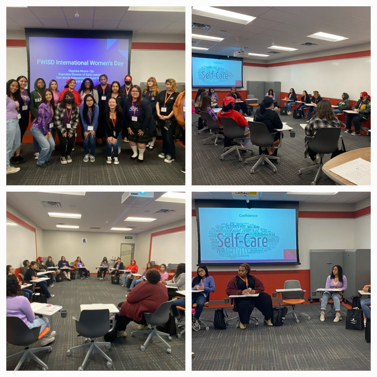 yinkamooreojo's tweet photo. We had over 170 high school ladies at the first annual FWISD International Women's Day Event!  They are the future world leaders, movers, and shakers ! I feel so blessed to be a part of this moment with them.  ❤️ 
#InternationalWomensDay2023
#EmbraceEquity https://t.co/1NCc1CXYMo